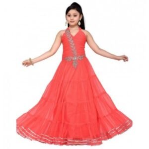 A- LINE DRESS FOR GIRLS (PINK)